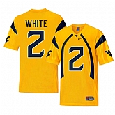 West Virginia Mountaineers 2 Ka'Raun White Gold College Football Jersey Dzhi,baseball caps,new era cap wholesale,wholesale hats